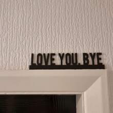 1 PIEZA Letrero de metal clásico "TE AMO ADIÓS" - Arte de pared geométrico para la sala de estar, decoración de pared interior - Decoración del hogar única y idea de regalo para el Día de San Valentín, Navidad, Halloween, Pascua y Acción de Gracias