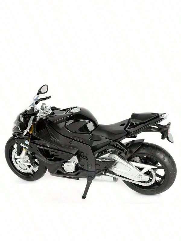 Burago 1:12 Maßstab BMW S1000 RR Motorradmodell aus Druckguss, Miniatur-Sammlerstück, Spielzeugauto, Tischornament mit Displayhalterung, perfektes Geschenk für Kinder und Männer