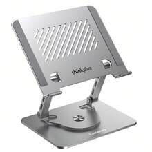 Lenovo [Double-Arm Support] ZJA7 Portable Folding Laptop Stand Ergonomic Lifting Computer Stand Stepless Adjustment Damping Shaft Heat Dissipation Non-Slip Office And Home Use - Grey - View 2