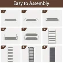 8/10-Layer Shoe Rack With Non-Woven Cover, Easy To Assemble, Portable Shoe Cabinet, Can Store 27-35 Pairs Of Shoes, Suitable For Various Scenes Such As Entrance, Suitable For Sneakers, High Heels And Boots - Màu xám 10 lớp - Xem 7