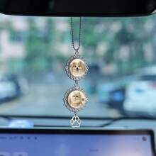 1 pieza Colgante personalizado con foto de mascota, llavero personalizado de mascota, llavero con foto personalizada, decoración de auto personalizada para mascotas, adecuado tanto para hombres como para mujeres que aman a los perros y gatos, acero inoxidable, diseño de gato, sencillez, moda