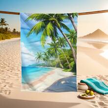 1pc Microfiber Beach Towel - Quick Dry, Absorbent, Suitable For Adults, Travel, Summer, Sports, Swimming, Pool, Yoga, Camping, Printed Pattern, Beach Essentials, Beach Accessories, Pool Float - Multicolor - View 48