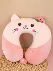 Cartoon Schwein Augenmaske und Cartoon süßes Kissen Cartoon Tier U-förmiges Kissen, Verdunkelung atmungsaktive Augenmaske Kurz Plüsch Schlaf Augenmaske Cartoon Tier Muster Stickerei Verdunkelung Augenmaske Nickerchen Augenmaske, Memory-Schaum U-förmiges Nackenkissen Bettwäsche Schlaf Flugzeug Auto Nackenkissen, Reise Ruhe Zubehör Weich und Komfortabel Augenklappe Reise Essentials