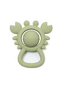 婴儿硅胶牙胶玩具宝宝出牙的第一只摇铃玩具可爱造型易于抓握适合3-6个月婴儿