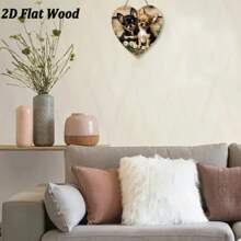 1 Stück, 2D flach, Chihuahua Hund Willkommensschild, rustikales Herz-förmiges Holzschild Wandkunst, geeignet für Zuhause, Büro, Zimmer, Haustür, Garten, Außenbereich, Terrasse, Veranda, Hütte Dekoration
