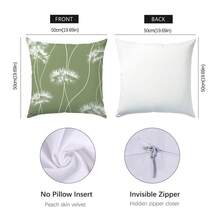 Bộ 6 vỏ gối họa tiết Morris đơn giản màu xanh lá cây hàng ngày, chất liệu nhung đào in một mặt, vỏ gối 45*45/50*50/40*40CM dùng cho ghế sofa vải hiện đại, trang trí trong nhà, trang trí tiệc tùng, quà tặng - 6pc-Xanh lá cây - Xem 11