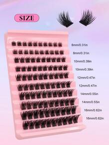 Asiteo Asiteo 100 Stück D-Curl Wispy Wimpernbüschel, natürlich aussehende Einzelwimpern, flauschige DIY-Extensions, anfängerfreundlich & wiederverwendbare Wimpernbüschel, Wimpernbüschel, Einzelwimpern, Wimpern, Falsche Wimpern