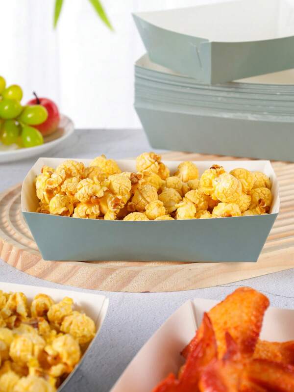 10/24pcs Light Pink Food Box, French Fries Box, Popcorn Box, Popcorn Box, Birthday Party Decoration And Home Movie Night Snack Boxes, Suitable For Lunch Box, Bakery Bread, Hamburger Restaurant