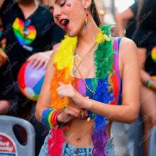 GRUPO CARNAVALLIA Boa Accessory Soft Feathers Pride Party  Pride Plush Arociris - 彩色 - 查看 7