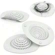 Nắp thoát nước bồn tắm bằng silicon giữ tóc, dụng cụ bảo vệ gia đình có nắp đậy bồn rửa chén hút chân không cho bồn rửa nhà bếp, bồn tắm phòng tắm (màu trắng) Quay lại trường học - trắng - Xem 1