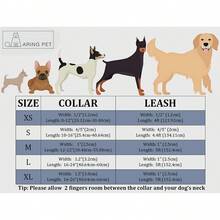 Local Delivery-ARING PET Velvet Dog Collar And Leash Set, Soft Purple Dog Collar And Leash, Adjustable Collars For Dogs - Navy Blue - View 6