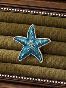 1 Peça Broche de Estrela do Mar Esmaltado Fashionável, Acessório Feminino de Estilo Tropical de Verão com Elemento Oceânico