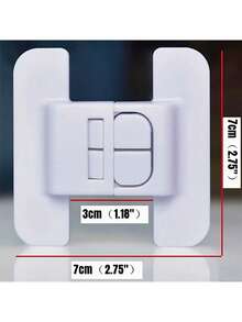 2/1 Pairs White Fridge Locks, Water Dispenser Door & Drawer Cabinet Locks, Storage Cabinet Locks, Home Protective Products - White - View 2