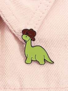 1 peça broche de esmalte fofo de dinossauro com desenho de animal broche de metal com lapela crachá acessórios para mochila joias presente