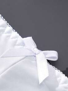 3件套性感蕾丝女士透气简约浪漫女士三角裤内衣 - 白色 - 查看 6