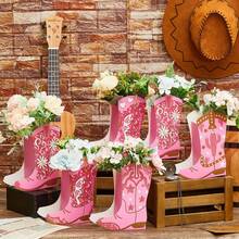 8 chiếc hộp đựng hoa hình ủng cao bồi miền Tây, hộp quà tặng hình ủng, bình hoa, đồ trang trí tiệc, đồ trang trí bàn, tiệc sinh nhật, tiệc mừng em bé, tiệc cưới - Nhiều màu - Xem 4
