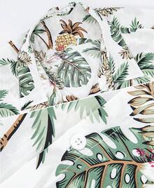 Floral Hawaiian Shirt For Men Summer Button Up Shirt Short Sleeve Mens Beach Tropical Casual Aloha Shirthalloween - 白鳳梨 - 查看 10