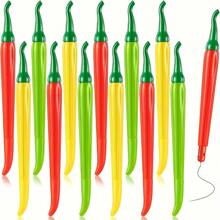20pcs/10pcs Creative Realistic Chili Pepper Shaped Gel Ink Pens | Cute Red, Green, Yellow Design, Smooth Writing, Ideal For Office, Coworker Gifts, Company Events School Supplies,Back To School