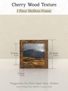 仿木紋正方形相框附卡紙 - 20x20cm/25x25cm/30x30cm/10x10cm/40x30cm，鄉村農舍風牆面裝飾，適用於藝廊牆、藝術版畫、照片與紀念品，單件裝，櫻桃木紋/胡桃棕紋/淺橡木紋/奶油色 - 彩色 - 查看 22