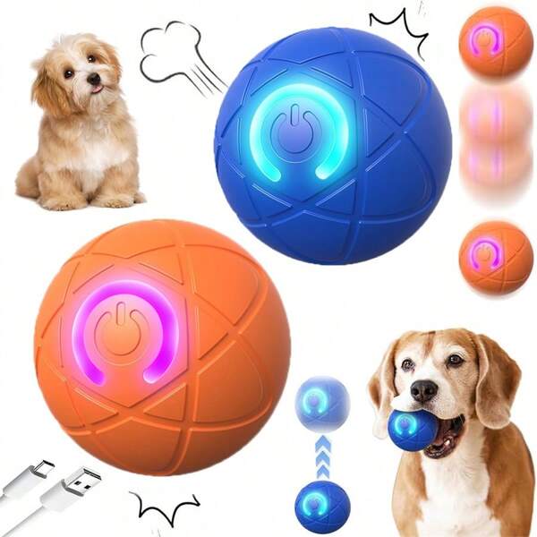 Intelligent Dog Teasing Gravity Jump Ball Electric Pet Supplies Dog Toys Soothing Tool Pet Traction Ball