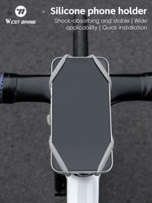 WEST BIKING Silicone Quick Disassembly Mobile Phone Holder Navigation Road Bicycle Electric Vehicle Takeaway Driver Mobile Phone Holder