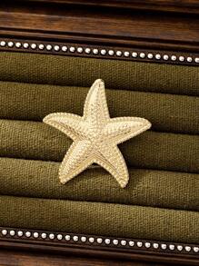 1 Peça Broche de Estrela do Mar Esmaltado Fashionável, Acessório Feminino de Estilo Tropical de Verão com Elemento Oceânico