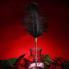 1pc Artificial Metal Feather Rod, Intimate Accessory For Couples, Suitable For Bedroom & Living Room