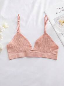 6pcs Multicolor Women's Bras With Hook Closure & Wire-Free Comfortable Unlined Seamless Bras With Adjustable Straps