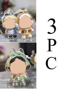 1/2/3/4pcs For LABUBU Figurine Clear Protective Case, Transparent Hanging Storage Box, Plastic Protective Shell. Suitable For: Plush Toys, Ceramic Figurines, Doll Accessories (Doll Not Included, Hanging Hook Sent Randomly)