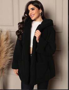 CUTE TED Coat With Lined Hood - màu đen - Xem 1