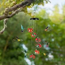 Charming Wind Chimes Hummingbird Feeders Window Bird Feeders For Outside Feeders - Blue - View 6