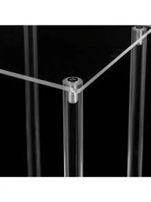 1pc Acrylic Square Flower Stand, Clear Pillar Vase Holder - Geometric Centerpiece For Weddings, Tabletop Flower Rack For Home Gatherings, Wedding Parties, Floral Decoration Display Stand