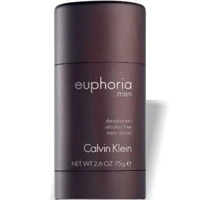 Calvin Klein Euphoria Deodorant Stick For Men CK Perfume Perfumes 2.6oz/75g Long-Lasting Exotic Boyfriend Husband Father Brother Birthday Graduation Party Travel Camping Outdoors School Campus Trip Festivals Anniversary Winter Christmas Special Occasions, Party Simple Chic