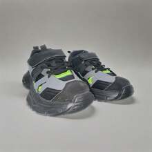 Zapatos deportivos de malla para niños de verano, con Top de tela transpirable ligera,suelas antideslizantes y duraderas, versátiles para uso diario casual y deportivo - Negro - Ver 5