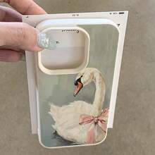 1 Ốp lưng điện thoại TPU họa tiết thiên nga trắng sơn dầu thanh lịch tương thích với Apple/Điện thoại - trắng - Xem 4