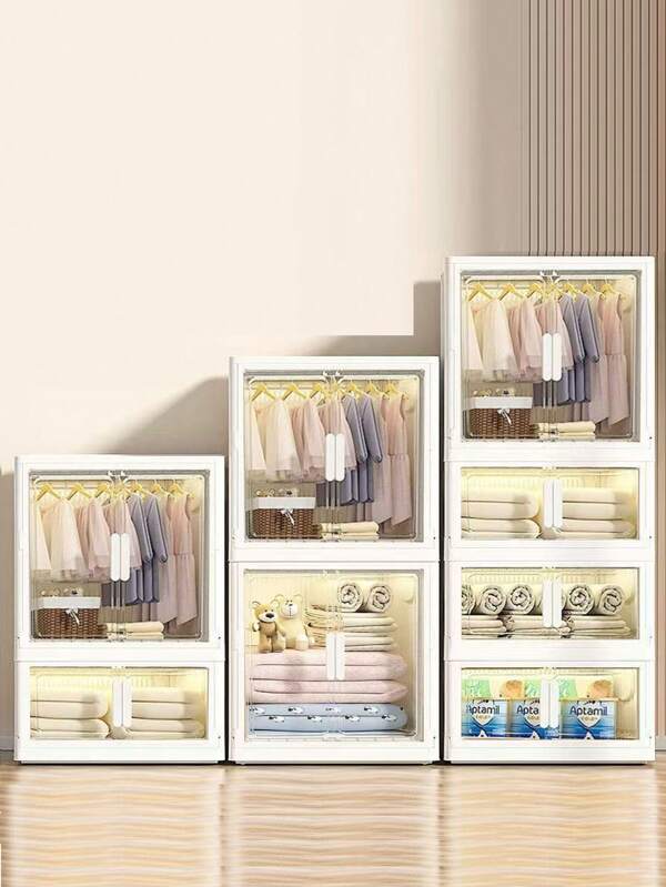 5/4/3/2/1 Layer Foldable Storage Boxes, Home Clothes Toys Organizer Containers, Storage Cabinet For Living Room