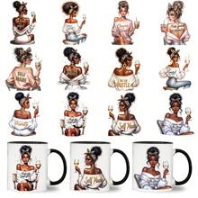 ELEWINS UV DTF Cup Wrap - 12 Sheets Quality African Women Waterproof Cup Wrap Decals - Removable Dishwasher - DIY UV DTF Tumbler Wraps For Mug Cups, Aesthetic Designs For Teens Adults, School Supplies,Back To School
