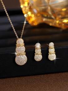 3 Stücke/Set Neue kreative, einzigartige Ohrringe/Halskette für Frauen, minimalistisches Design, vielseitiger Schmuck, tolles Geschenk zum Frauentag