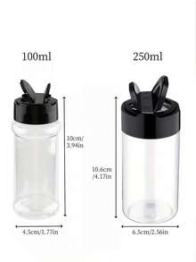 12pcs/6pcs Transparent Plastic Spice Bottles, Spice Jars Containers, Spice Shaker Dispenser, Lid & Sifter, Moisture & Waterproof Shaker For Storing Salt, Sugar, Spices, Herbs & Powders, Ideal For Kitchen, Outdoor Camping, Picnic, BBQ - Multicolor - View 4