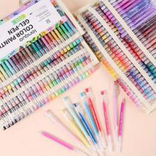168 Color Gel Pen With Storage Bag, Large-Capacity Handbook Ballpoint Pen, Painting Pen, Record Highlighter, Suitable For Painting, Graffiti, Making Handbook, 162 Colors, Suitable For 14 People, Profe School Supplies, Back To School