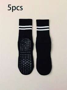 1 Pair Of Women's Non Slip Socks, Professional Non Slip Socks Suitable For Yoga, Pilates, Fitness, Floor Socks, Suitable For Daily Use, Summer Mid Tube Socks