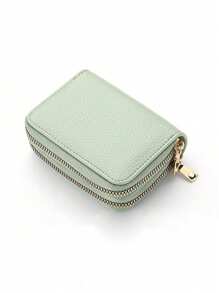 New Women Wallets Female PU Leather Purses Coin Card Holders Short Double Layer Zipper Card Purse Multifunctional Large Capacity Money Bag For Women Wallet Mini Wallet Purse Wallet Card Wallet