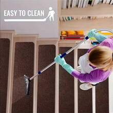 8入組8"x 30"防滑樓梯墊,洗衣房廚房走廊軟機洗樓梯地毯,循環使用的家居地板保護墊,適用於門廳客廳臥室木地板、家居裝飾、房間裝飾,灰色