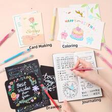 168 Color Gel Pen With Storage Bag, Large-Capacity Handbook Ballpoint Pen, Painting Pen, Record Highlighter, Suitable For Painting, Graffiti, Making Handbook, 162 Colors, Suitable For 14 People, Profe School Supplies, Back To School