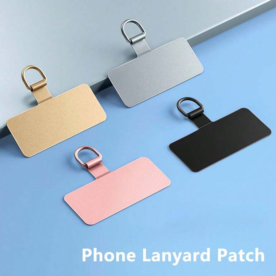 Parche de cordón universal para teléfono, accesorios de correa delgada de metal para teléfono, parche de cordón para teléfono de 0.4 mm