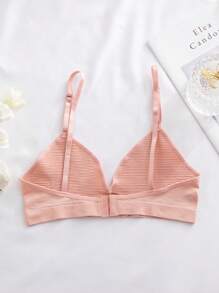6pcs Multicolor Women's Bras With Hook Closure & Wire-Free Comfortable Unlined Seamless Bras With Adjustable Straps