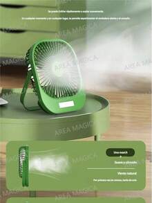6 Ventilador de escritorio pequeño de pared para cocina y dormitorio, de tres velocidades, de alta velocidad y larga duración. - Blanco - Ver 7
