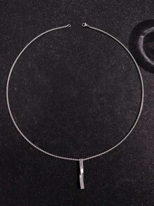 1 pieza Collar de cadena en espiral de plata brillante, único y creativo en estilo hip hop y punk, versátil para uso diario, fiesta, commuter, festival y joyería de vacaciones