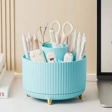 360 Rotating Makeup Desktop Cosmetic Storage Box Organizer Large Capacity For Bathroom Portable Lipstick Makeup Brush Pen Holder