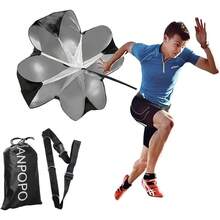 Bfsmile Running Speed Training 56 Parachute With Adjustable Strap, Carry Bag. Speed Chute Resistance Running Parachute Kids Youth And Adults - Black - View 1